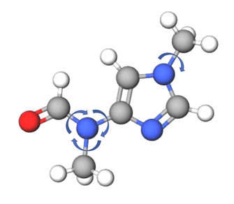 Figure 2: Torsional degrees of freedom for an example molecule.